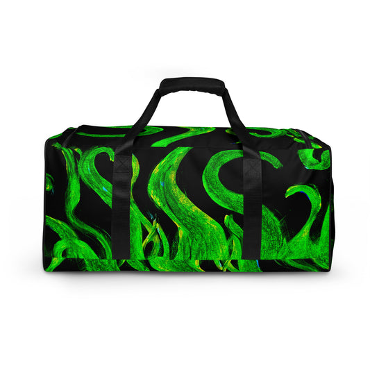 Breathe Green 🦎Print Duffle Bag