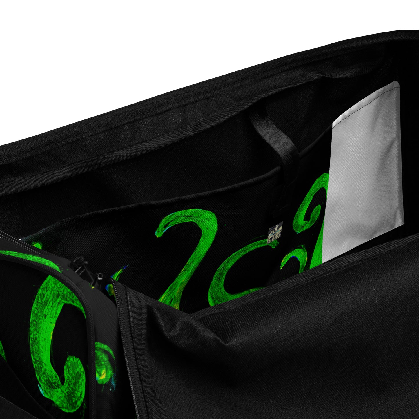 Breathe Green Print Duffle Bag