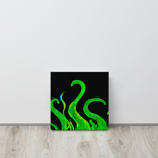Breathe Green Print Canvas