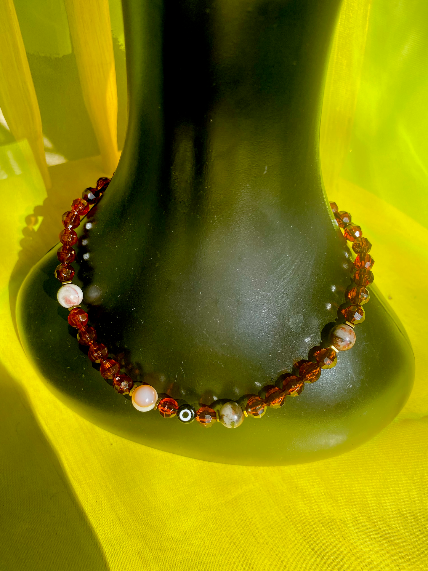 Autumn Brown Crystal Chokers 🍂